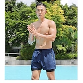 abordables maillot de bain boxer homme-Homme Short de bain Short de Bain Natation Séchage rapide Poids Léger Short de bain Maillot de bain Avec poches Doublure de compression Cordon Natation Surf Plage Sports nautiques Couleur Pleine Eté