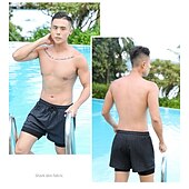 abordables maillot de bain boxer homme-Homme Short de bain Short de Bain Natation Séchage rapide Poids Léger Short de bain Maillot de bain Avec poches Doublure de compression Cordon Natation Surf Plage Sports nautiques Couleur Pleine Eté