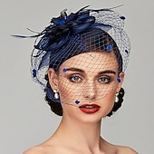 billige Tilbehør og mer-Retro / vintage 1950-tallet 1920-tallet Hodeplagg Party-kostyme Fascinator-hatt Dame Maskerade Fest / aften Utdrikningslag Voksne Hodeplagg