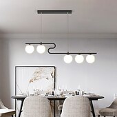 voordelige Hanglampen-100 cm cluster design line design hanglamp led metaal gegalvaniseerd geschilderde afwerkingen zwart nordic stijl 220-240v