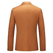 abordables Blazers et vestes-Veste de blazer pour hommes veste de sport décontractée colorée noire blanche jaune coupe standard simple boutonnage un bouton