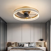 economico Ventilatore da soffitto con luci-Ventilatore da soffitto a led 50cm ventilatore da soffitto in metallo finiture verniciate moderno 220-240v