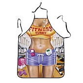 cheap Aprons-Cosplay Chef Apron For Women and Men, Kitchen Cooking Apron, Personalised Gardening Apron with Long Ties Neck Strap BBQ Drawing Crafting Aprons