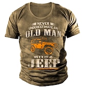 ieftine Tricouri amuzante pentru bărbați-Bărbați Grafic Scrisă Tricou Tricou Grumpy Old Man Manșon scurt Tricou Tipărire 3D Stil Nautic Cămașă Epocă Modă Clasic În aer liber Casual Zilnic A B C Vară Îmbrăcăminte S M L XL 2XL 3XL 4XL