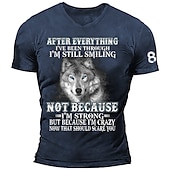 Men's Unisex Wolf Graphic Prints T Shirt Funny T Shirts Slogan T Shirts Short Sleeve T shirt 3D Print Crew Neck Shirt Sports Designer Classic Outdoor Street Daily Blue Summer Clothing Apparel S M L3