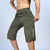 baratos Calças e Calções-Homens Shorts de caminhada Verão Ao ar livre Respirável Secagem Rápida Bolso Com Zíper Leve Calças Capri Calças Com Cordão Cintura elástica Exército verde sete Cáqui Sete Pesca Alpinismo Praia M L XL