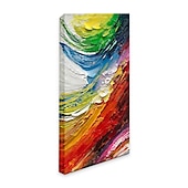 voordelige Abstracte schilderijen-olieverfschilderij 100% handgemaakte handgeschilderde kunst aan de muur op canvas verticale kleurrijke abstracte moderne woondecoratie decor gerold canvas geen frame niet uitgerekt