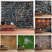 Недорогие пейзаж гобелен-Каменная стена, гобелен, художественный декор, одеяло, занавеска, подвесная домашняя спальня, гостиная, украшение, полиэстер