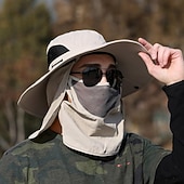 رخيصةأون أغطية الرأس في الهواء الطلق-قبعة الشمس قبعة دلو قبعة الصيد قبعة حماية من الأشعة فوق البنفسجية واقي شمسي حماية UV الصيف الربيع حافة واسعة مع غطاء الوجه وغطاء العنق رجالي نسائي صيد السمك نشاط