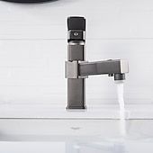 cheap Classical-Bathroom Sink Faucet - Rotatable / Pull out / Classic Electroplated / Painted Finishes Centerset Single Handle One HoleBath Taps