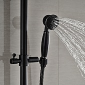 Χαμηλού Κόστους Εξωτερικά είδη ντους-βρύση ντους, χάλκινο σετ συστήματος ντους βροχής αντίκα μπρούτζινη τριβή με λάδι με δύο λαβές τριών οπών βρύσες μίξερ μπάνιου ντους με διακόπτη ζεστού και κρύου και κεραμική βαλβίδα