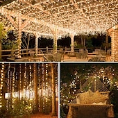 cheap Solar String Lights-Elegant Wedding Party Reception 20M 200LED Solar String Lights - Waterproof, 8 Modes, Outdoor Fairy Lights for Garden Holiday Decor