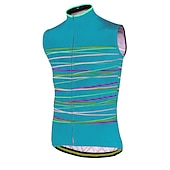 levne Pánské dresy-Pánské Cyklodres Horizontální pásky Bez rukávů Kolo Dres Vrchní část oděvu se 3 zadními kapsami Horská cyklistika Silniční cyklistika Rychleschnoucí Reflexní pásky Zadní kapsa Odvod vlhkosti Sportovní
