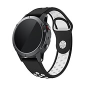 Недорогие Ремешки для часов Garmin-Ремешок для часов для Garmin MARQ Descent G1 Fenix 7 Sapphire Solar / 6 Pro / 5 Plus Forerunner 935 945 Approach S60 S62 силиконовый Замена Ремень Быстрая посадка 22 мм Дышащий Спортивный ремешок