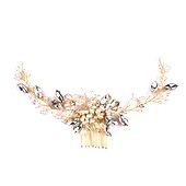 abordables Tocado de Boda-Peines de pelo Vestimenta de Cabeza Accesorio para el cabello Perla Artificial Brillante Boda Fiesta / Noche Boda Nupcial Con Perlado Artificial Cristales / diamantes de imitación Celada Sombreros