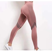 cheap Yoga Leggings &amp; Tights-Women&#039;s Running Tights Leggings Compression Pants Mesh High Waist Base Layer Sports &amp; Outdoor Athletic Winter Tummy Control Butt Lift Quick Dry Fitness Gym Workout Running Sportswear Activewear Solid