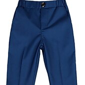 billiga Pojkes formella kostym-Pojkar 3D Ensfärgat Jacka &amp; byxor Klädesset Ärmlös Sommar Vår Mild Preppy stil Bomull Barn 4-13 år Formell Födelsedag Normal