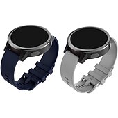 abordables Correas de reloj Garmin-2 paquetes Ver Banda para Garmin Forerunner 265 255 Music Venu 3 2 Vivoactive 4 22mm Silicona suave Reemplazo Correa 22mm Correa Deportiva Pulsera