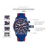 ieftine Ceasuri Quartz-Ceas OLEVS Bărbați Quartz cu Dial Mare Fashion Business Luminiscent Trei Fusuri Orar Calendar Impermeabil Ceas din Silicon Cadouri de Ziua Tatălui