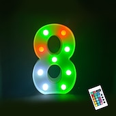 abordables 123496-LED lettre lumières signe 26 lettres alphabet avec télécommande allumer des lettres signe coloré pour veilleuse mariage/fête d&#039;anniversaire alimenté par batterie lampe de noël bar à la maison