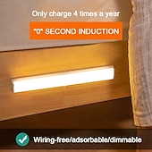 ieftine lumina dulapului-2 buc 10 led pir senzor de mișcare lampă de noapte încărcare usb corpul uman cu detecție automată lumină de noapte dulap dulap lumina de perete scară iluminat dormitor lumină inteligentă cu detectare