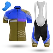 preiswerte Herrenbekleidungs-Sets-21Grams Herren Radtrikot mit Radhose kurz Trägern fahrradbekleidung set Kurzarm MTB Mountain Rennrad Himmelblau Orange Rot Fahhrad Sportkleidung 3D-Pad Atmungsaktiv Rasche Trocknung Tasche auf