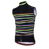 levne Pánské dresy-Pánské Cyklodres Horizontální pásky Bez rukávů Kolo Dres Vrchní část oděvu se 3 zadními kapsami Horská cyklistika Silniční cyklistika Rychleschnoucí Reflexní pásky Zadní kapsa Odvod vlhkosti Sportovní