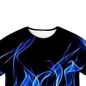 お買い得  男の子の3Dビジョンと幾何学-２個 子供 男の子 Tシャツ＆ショーツ アンサンブル 衣装 グラフィック 半袖 プリント 設定 アウトドア スポーツ ファッション クール 夏 春 3〜13歳 ブルー