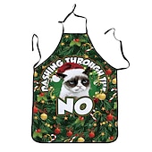 cheap Aprons-Cosplay Chef Apron For Women and Men, Kitchen Cooking Apron, Personalised Gardening Apron with Long Ties Neck Strap BBQ Drawing Crafting Aprons