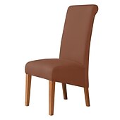 cheap Dining Chair Cover-Dining Chair Covers, Burgundy Stretch Chair Cover, Spandex High Back Chair Protector Covers Seat Slipcover with Elastic Band for Dining Room,Wedding
