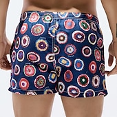 baratos Calções de Banho Masculinos-Homens Shorts de Natação Calção Justo de Natação Riscas Com Cordão Com bolsos Secagem Rápida Leve Bermuda de Surf Roupa de banho Surfe Praia Esportes Aquáticos Verão