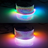billiga Plug Strip Lights-ws2812b rgbic 5050smd led matrix panel 256 pixlar individuellt adresserbar programmerbar digital led display matris panel flexibel fpcb för arduino hallon bild video text dc5v