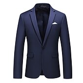 abordables Blazers et vestes-Veste de blazer pour hommes veste de sport décontractée colorée noire blanche jaune coupe standard simple boutonnage un bouton
