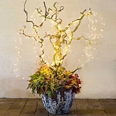 cheap Solar String Lights-Solar String Lights Outdoor 10 Strands 2M 200LEDs Waterproof Twinkle Starry Fairy Branch Copper Waterfall Light for Garden Fence Tree Flexible Yard Garland Patio Decor Lighting