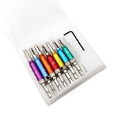abordables Jeu de forets-Serrure de porte de couleur 7pcs&amp;amp; Charnière foret ensemble boîte en plastique auto-centrage trou pilote hss tige hexagonale bois outil trou scie bricolage Vente en gros prix