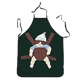 cheap Aprons-Cosplay Chef Apron For Women and Men, Kitchen Cooking Apron, Personalised Gardening Apron with Long Ties Neck Strap BBQ Drawing Crafting Aprons