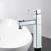 cheap Classical-Bathroom Sink Faucet - Rotatable / Pull out / Classic Electroplated / Painted Finishes Centerset Single Handle One HoleBath Taps