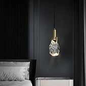 economico Luci a sospensione-Lampadari A Sospensione In Cristallo Led Moderni A Testa Singola Comodino Bar Tavolo Da Pranzo Sala Espositiva Hotel Ristorante Di Design Lampadari