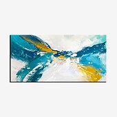 お買い得  油絵-ハング塗装油絵 手描きの 縦式 抽象画 風景 ヴィンテージ 近代の インナーフレームなし(枠なし)
