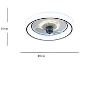 voordelige Plafondventilatorverlichting-48 cm led plafondventilator licht plafondventilator metaal geschilderde afwerkingen modern 220-240v