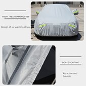 ieftine Huse De Scaun-Starfire toate dimensiunile husă de înaltă calitate pentru mașină acoperire completă patru anotimpuri umbrelă de soare impermeabilă universală groasă de protecție solară husă de mașină cu avertisment