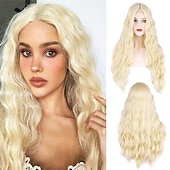 billige Syntetiske trendy parykker-sadie vask parykk auburn parykk for kvinner lang bølget kobber rød parykk krøllet syntetisk blonder parykk vann bølge ingefær parykk dyp bølge halloween cosplay daglig fest hår erstatning parykk