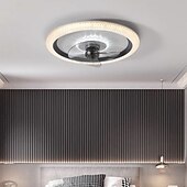 preiswerte Deckenventilator-Leuchten-50 cm LED-Deckenventilator Licht Deckenventilator Metall lackiert moderne 220-240V