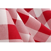 halpa Mekot-naisten 1950-luvun audrey hepburn riimu keinu mekko 100 % puuvillaa flare mekko retro vintage gingham check päivittäiset vaatteet teekutsut rento päivittäinen hihaton istuvuus&amp;amp; soihduttava mekko