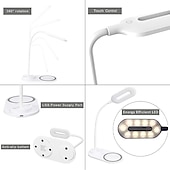 זול מנורות שולחן-מנורת שולחן led טעינה אלחוטית לסמסונג s20/s10/note10 מטען אלחוטי מהיר לאייפון 12 11pro/xr/xs/8 מתכוונן