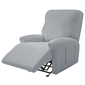 abordables Silla reclinable y con alas-Funda reclinable para sillón reclinable color burdeos, funda elástica para sofá, funda lavable para silla, protector para perros y mascotas (1 funda para respaldo, 1 funda para asiento, 2 fundas para