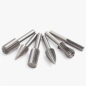 ieftine set de burghie-6 bucăți 6 mm tijă rotundă din oțel tungsten freze freze freza gravare șlefuire pentru unelte rotative pentru prelucrarea lemnului diy