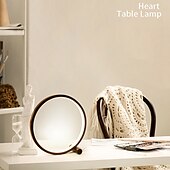 baratos Candeeiros de mesa-Lâmpada de mesa led com escurecimento de toque, lâmpada de mesa circular, sala de estar, lâmpada de cabeceira regulável, preto/branco, alimentada por usb, luz noturna redonda para iluminação de