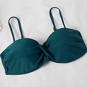 billige Bikinisett-Dame Normal Badetøy Bikini 2 stk Frekk Badedrakt 2 deler Åben Ryg Sexy Printer Høy midje Ferie Mote Blomstret Blader Med stropper Ermeløs Badedrakter
