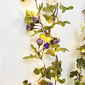economico Striscie luci ad energia solare-luci solari a forma di foglia di edera, luci a forma di foglia di rosa, luci a sospensione a LED per esterni, artificiali per San Valentino, recinzione da giardino, decorazione da appendere alla parete, illuminazione, luce impermeabile